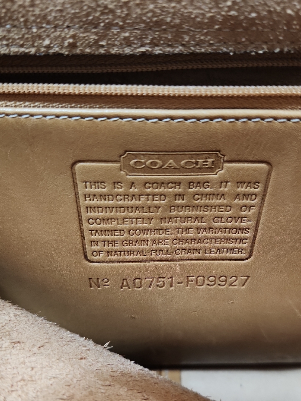 Coach Vintage Willis Bag Tan Leather Top Handle Satchel With Shoulder Strap - Picture 10 of 16